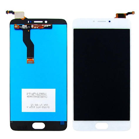 Дисплей (LCD екран) для Meizu M3 Note (model L681H) з білим тачскрином, фото 2