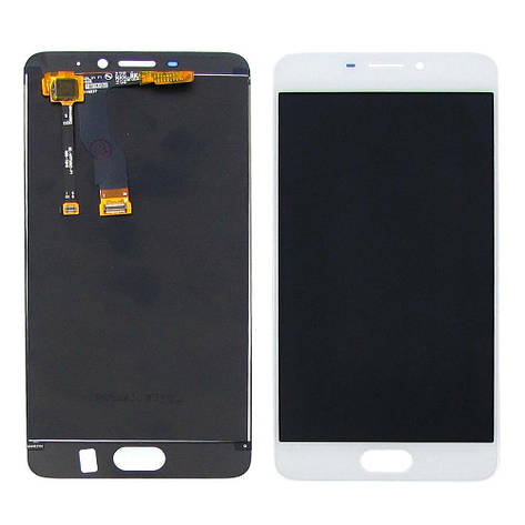Дисплей (LCD екран) для Meizu M5 Note з білим тачскрином, фото 2