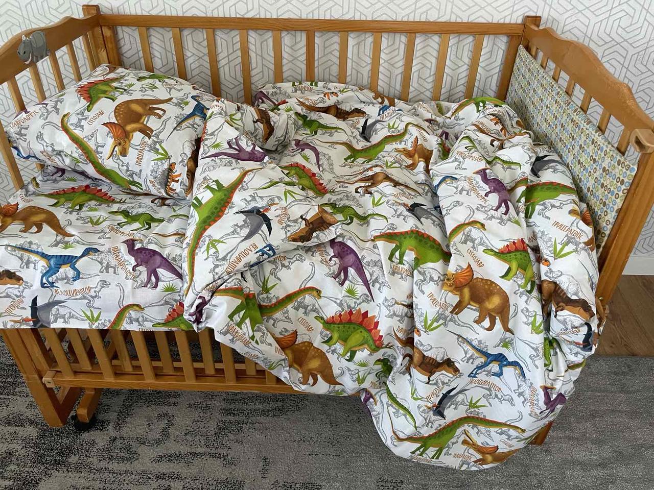 Дитяча постільна білизна в ліжечко - Динозаври