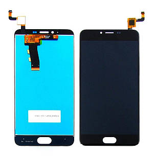 Дисплей (LCD екран) для Meizu M5 з чорним тачскрином, фото 2