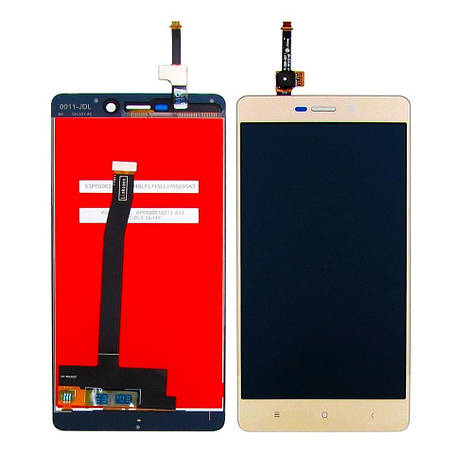 Дисплей (lcd екран) для Xiaomi Redmi 3 із золотистим тачскрином, фото 2