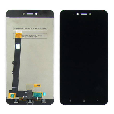 Дисплей (LCD екран) для Xiaomi Redmi Note 5A Lite з чорним тачскрином, фото 2