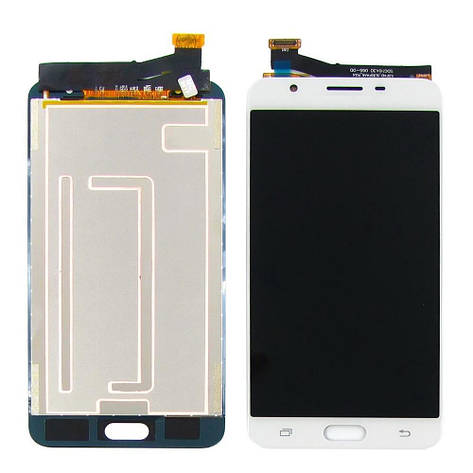 Дисплей (lcd екран) для Samsung G610 Galaxy J7 Prime з білим тачскрином, з регульованим підсвічуванням, фото 2