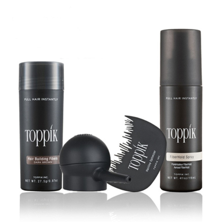 Загущувач для волосся Toppik 27,5 гр + Помпа-Аплікатор Toppik + Лак закріплювач Toppik