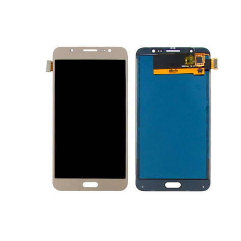 Дисплей (lcd екран) для Samsung J710 Galaxy J7 (2016) із золотистим тачскрином, з регульованим підсвічуванням IPS, фото 2
