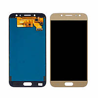 Дисплей (lcd экран) для Samsung J730 Galaxy J7 (2017) с золотистым тачскрином, с регулируемой подсветкой