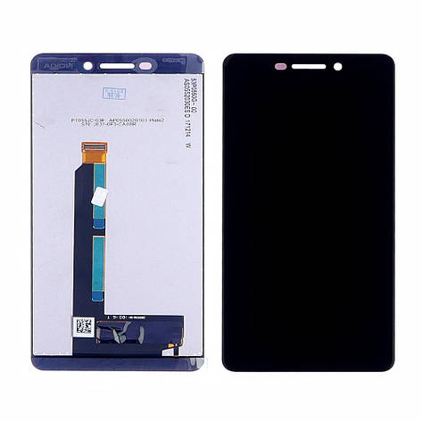 Дисплей (LCD екран) для Nokia 6.1 Dual SIM з чорним тачскрином, фото 2