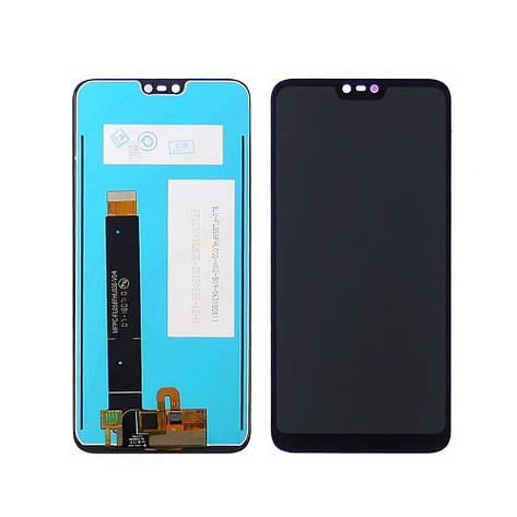 Дисплей (LCD екран) для Nokia 6.1 Plus з чорним тачскрином, фото 2