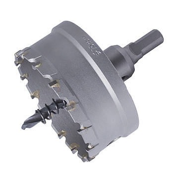 Корончасте свердло для металу з твердосплавними напайками діаметром 75 мм, фото 2