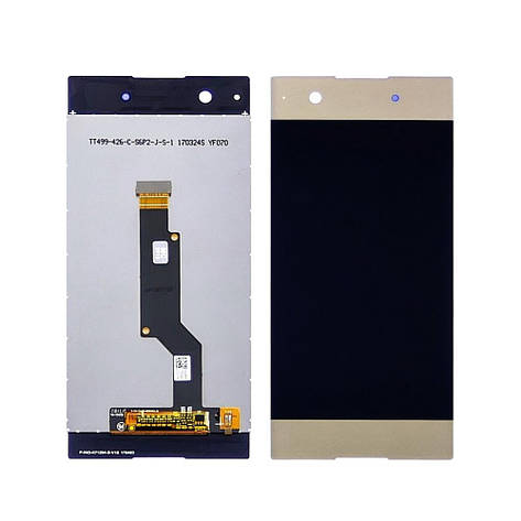 Дисплей (lcd екран) для Sony G3112 Xperia XA1 Dual/G3121 із золотистим тачскрином, фото 2