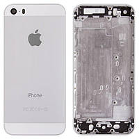 Корпус для Apple iPhone 5S, серебристый (Silver), оригинал