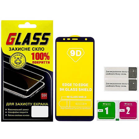 Защитное стекло для Samsung J415 J4 Plus (2018) Full Glue (0.3 мм, 2.5D, чёрное), фото 2
