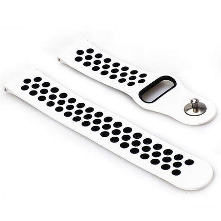 Ремішок TPU BeeCover Nike Style для Samsung Xiaomi Huawei Garmin Fitbit 20m Whit/Black (705), фото 2