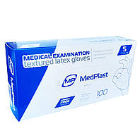 Перчатки латексные неопудренные MedPlast S (6-7)