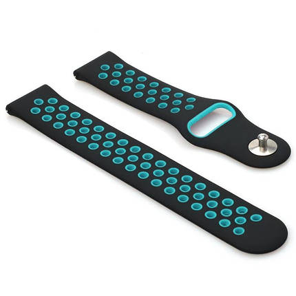Ремешок TPU BeCover Nike Style для Amazfit Stratos 1 2 2S 3 GTR 2 GTR 47mm GTR Lite 47mm Nexo Pace Black/Blue, фото 2