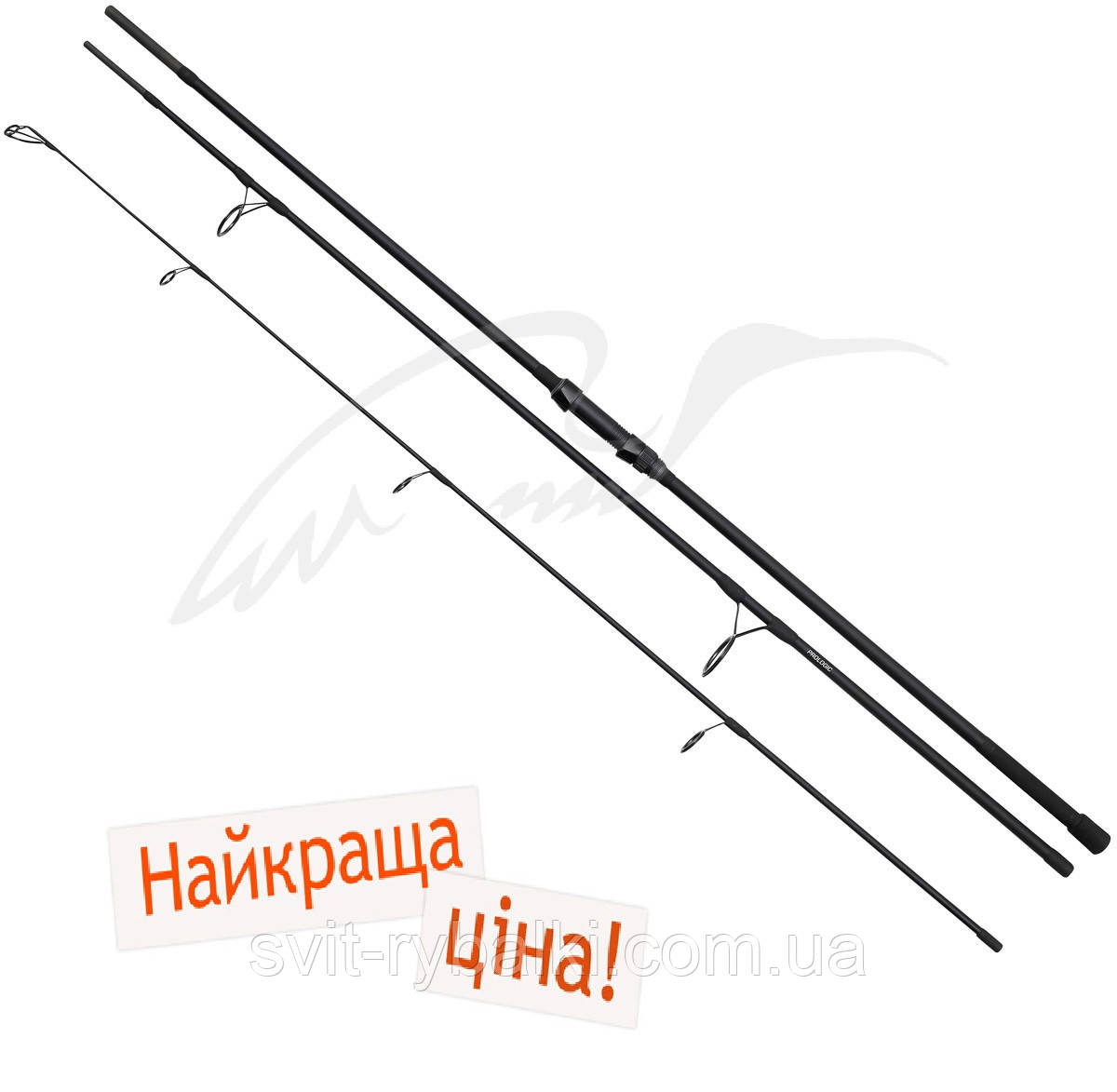 Коропове вудлище Prologic Custom Black 12’ 360cm 3.00 lbs - 3sec, фото 1