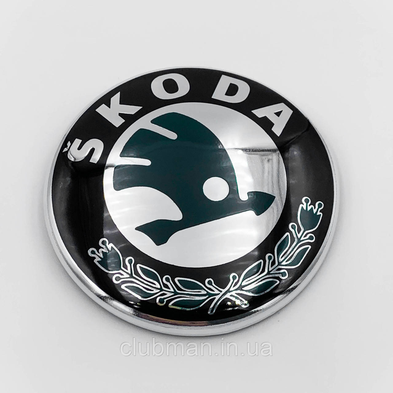 Емблема Skoda (Шкода) 89 мм значок Octavia, Fabia, Rapid, Superb