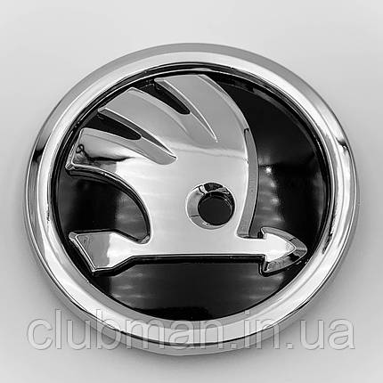 Емблема Skoda (Шкода) 79 мм значок (new) Octavia, Fabia, Rapid, Superb, фото 2