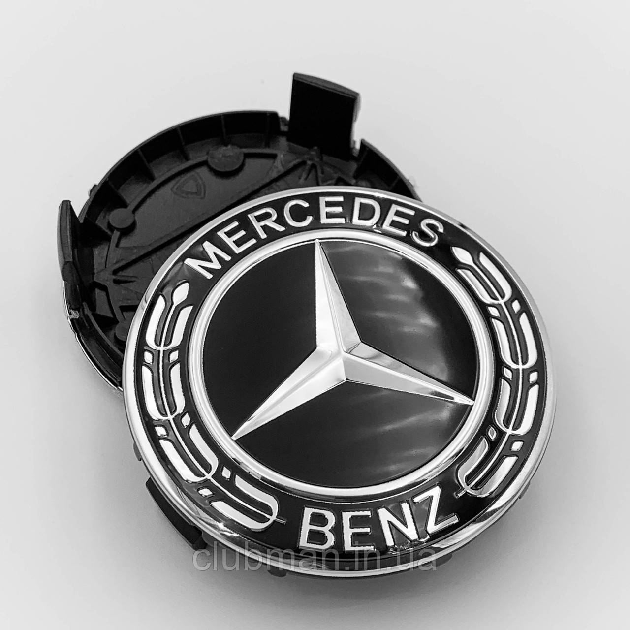Ковпачки (заглушки)  на литі диски Mercedes Benz (Мерседес)  75 мм. NEW чорно-чорні