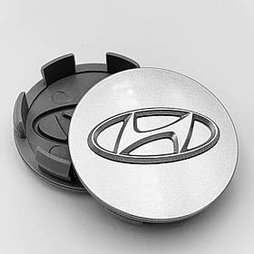 Ковпачки (заглушки) на литі диски HYUNDAI (Хундай) 57 мм Сріблясті (C5386K57)
