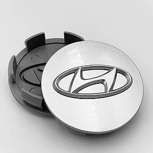 Ковпачки (заглушки) на литі диски HYUNDAI (Хундай) 57 мм Сріблясті (C5386K57), фото 2