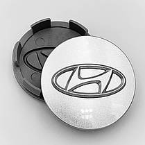 Ковпачки (заглушки) на литі диски HYUNDAI (Хундай) 57 мм Сріблясті (C5386K57), фото 3