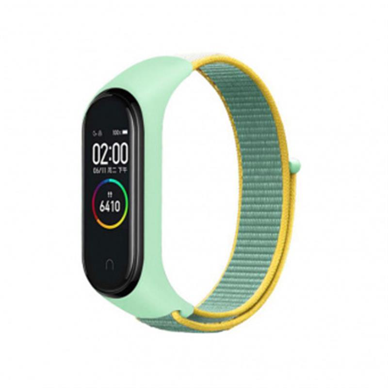 Ремінець BeCover Nylon Style для Xiaomi Mi Band 6 5 Green/Yellow (705420)