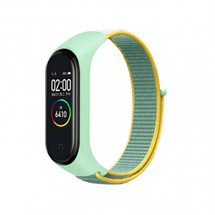 Ремінець BeCover Nylon Style для Xiaomi Mi Band 6 5 Green/Yellow (705420), фото 1