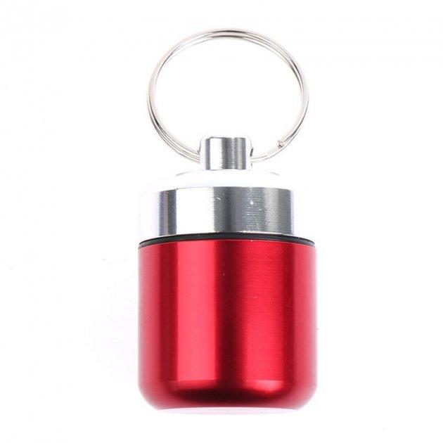 Футляр брелок металевий Silenta 34х26 мм Red/Silver
