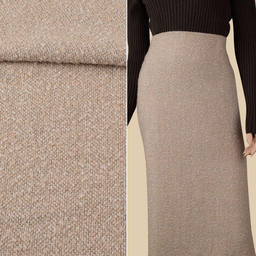 Букле костюмне молочно-бежеве ш.150