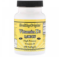Витамин д3 Healthy Origins Vitamin D3 1000 IU (180 капс) хэлси оригинс
