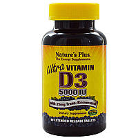 Ультра витамин D3 5000 МЕ, Nature's Plus, 90 таблеток