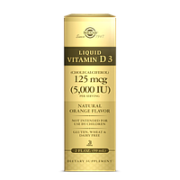 Жидкий Витамин д3 Solgar Liquid Vitamin D3 5,000 IU (59 мл, апельсин) солгар