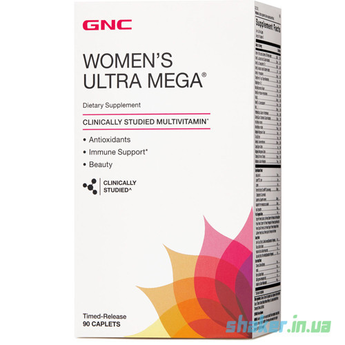 Витамины для женщин GNC Women`s Ultra Mega (90 таб) - фото 1 - id-p670639344