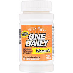 Вітаміни для жінок 21st Century One Daily Multivitamin for Womens (100 таб) 21 століття центурі