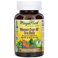 Мультивитамины для женщин 40+, Women Over 40 One Daily, MegaFood, 30 таблеток