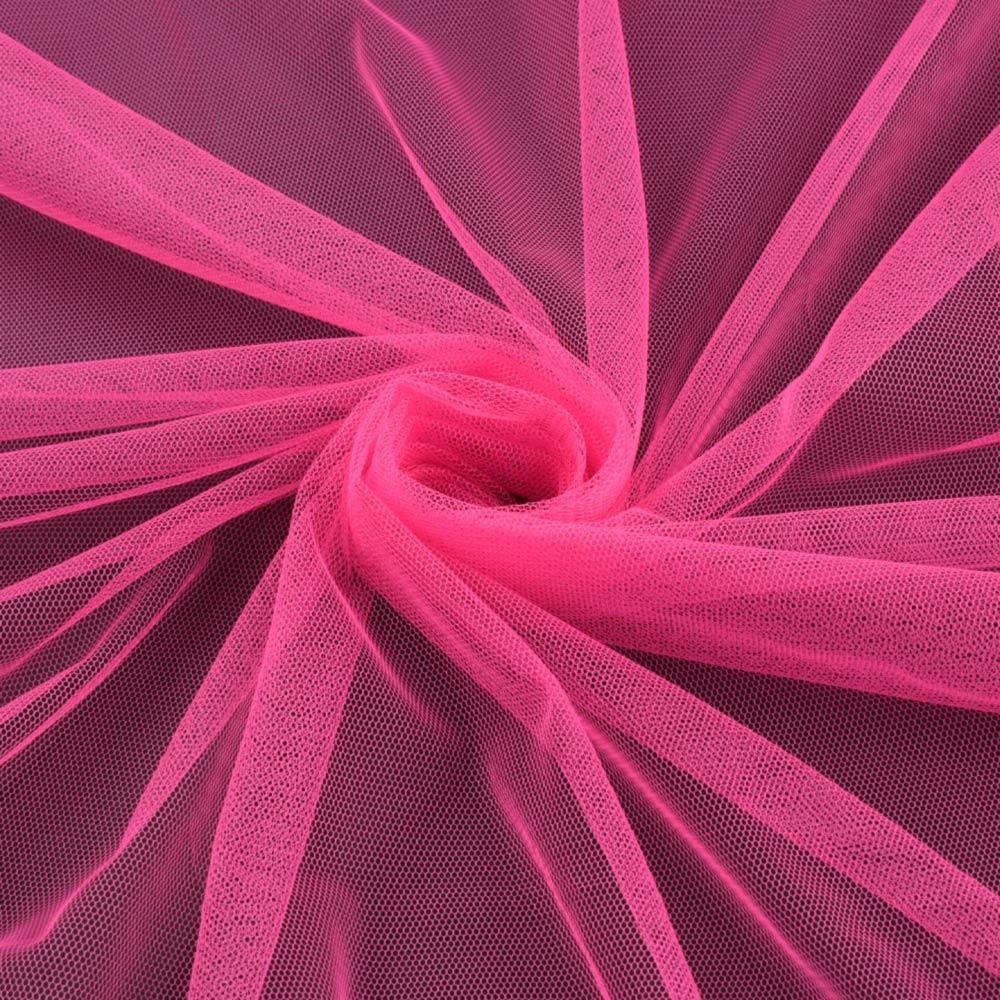 Сітка м'яка тонка яскраво-рожева ш.160