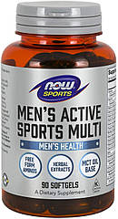 Вітаміни для чоловіків Now Foods Men's Active Sports Multi (90 капсул) нау фудс
