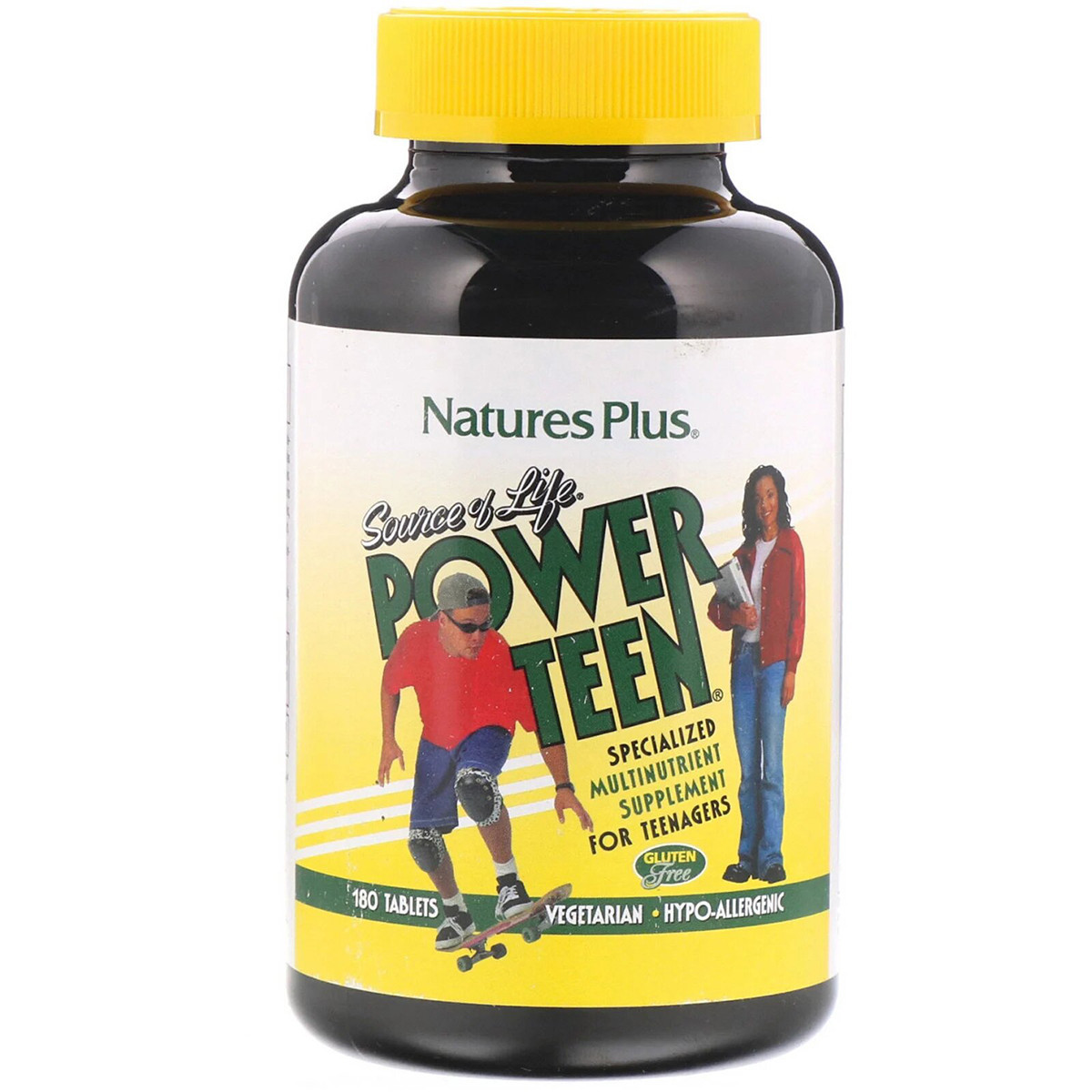 Мультивітаміни для Підлітків, Source of Life, Power Teen, Natures Plus, 180 таблеток