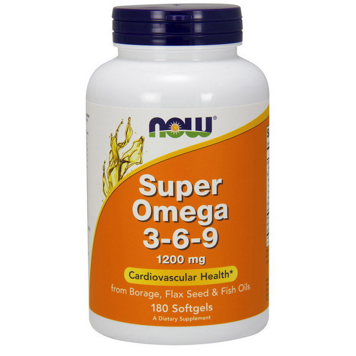 Супер Омега 3-6-9 Now Foods Super Omega 3-6-9 1200 mg (180 капс) нау фудс, фото 1