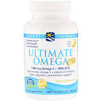 Рыбий Жир, Вкус Лимона, Nordic Naturals, Ultimate Omega, Lemon, 1000 мг, 60 Капсул