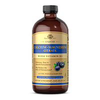 Кальций, магний, витамин Д3 Solgar Calcium Magnesium Citrate with vit D3 (473 мл, Blueberry Flavor)