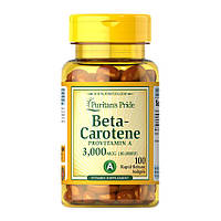 Бета-каротин Puritan's Pride Beta-Carotene 3,000 mcg (100 капс) пуританс прайд