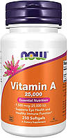 Витамин Now Foods А Vitamin A 25 000 IU (250 softgels) нау фудс