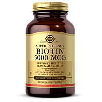 Біотин Солгар Solgar Biotin 5000 mcg (100 капс) вітамін б7 солгар