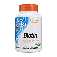 Биотин Doctor's Best Biotin 10,000 mcg (120 капс) витамин Б7 доктор бест