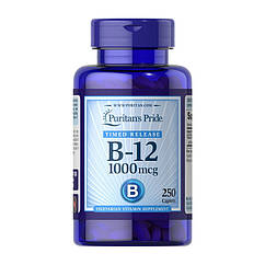 Вітамін Б12 Puritan's Pride Vitamin B-12 1000 mcg Time Release (250 таб) цианокобаламин пурітанс прайд