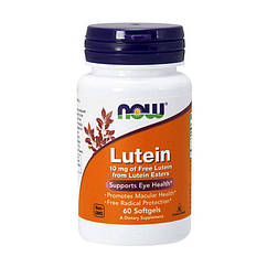 Лютеїн Now Foods Lutein 10 mg (60 капс) нау фудс