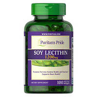 Соевый лецитин Puritan's Pride Soy Lecithin 1200 mg (100 капс) пуританс прайд