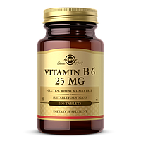 Витамин Б 6 Vitamin Solgar B6 25 mg (100 таб) солгар